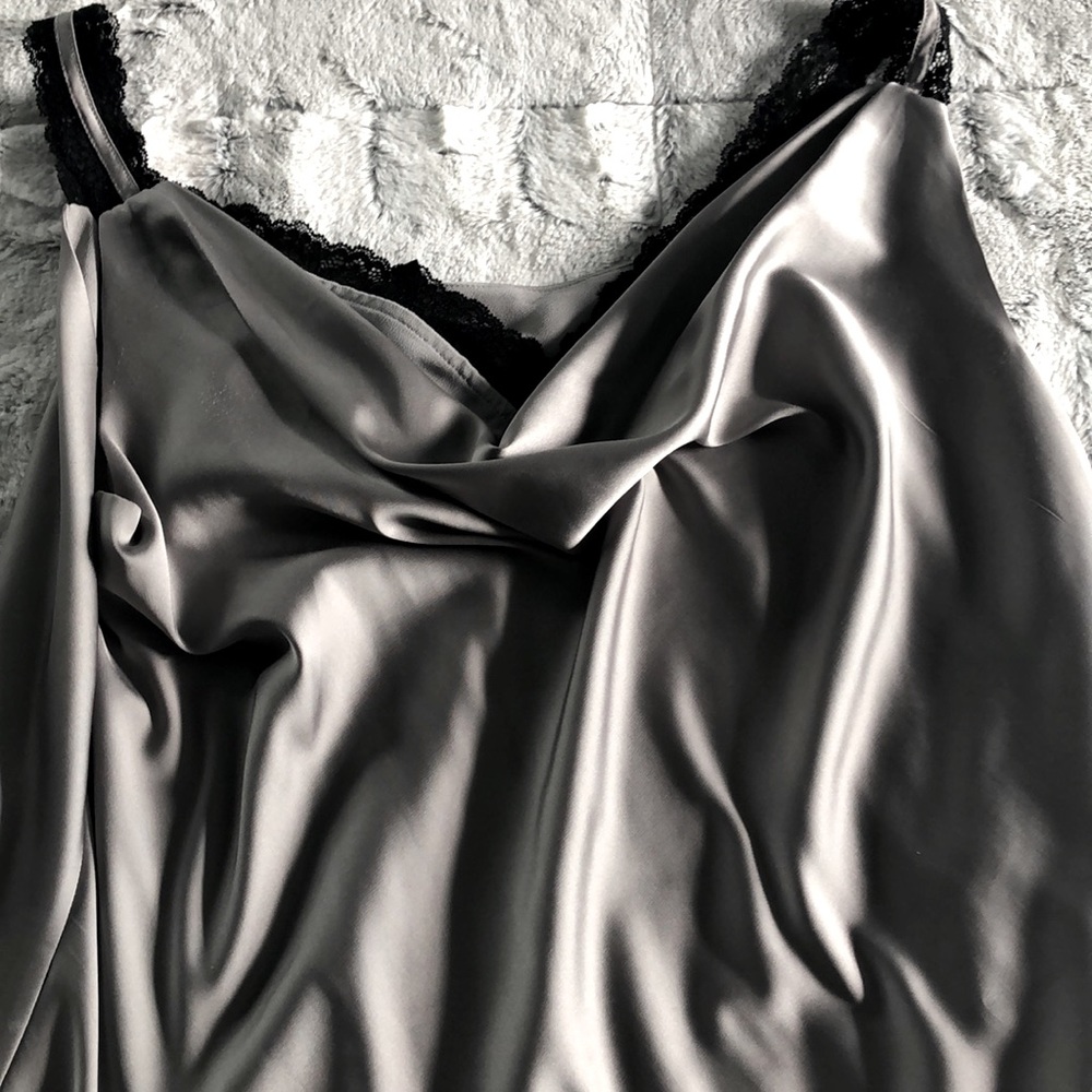 Satin and lace trim dressy cami